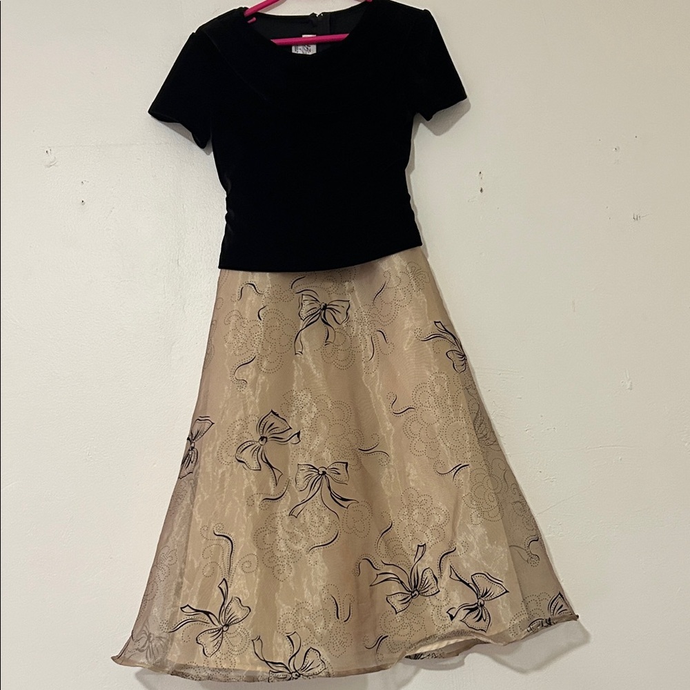Byer California Black and Tan Formal Kids Dress